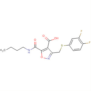 4-Isoxazolecarboxylic  acid,  5-[(butylamino)carbonyl]-3-[[(3,4-difluorophenyl)thio]methyl]-