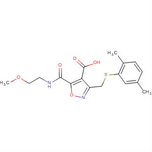 4-Isoxazolecarboxylic acid,3-[[(2,5-dimethylphenyl)thio]methyl]-5-[[(2-methoxyethyl)amino]carbonyl]-