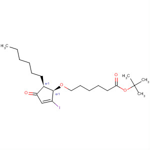 Hexanoic acid,6-[[(1R,5S)-5-hexyl-2-iodo-4-oxo-2-cyclopenten-1-yl]oxy]-,1,1-dimethylethyl ester, rel-