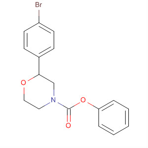 4-Morpholinecarboxylic acid, 2-(4-bromophenyl)-, phenyl ester, (2R)-