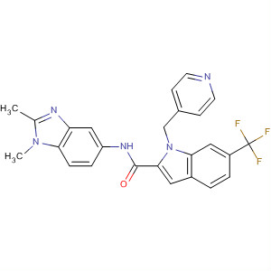 1H-Indole-2-carboxamide,N-(1,2-dimethyl-1H-benzimidazol-5-yl)-1-(4-pyridinylmethyl)-6-(trifluoromethyl)-