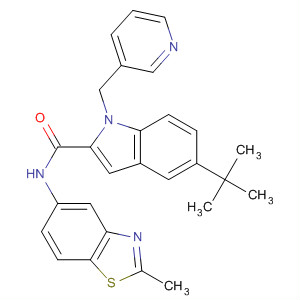 1H-Indole-2-carboxamide,5-(1,1-dimethylethyl)-N-(2-methyl-5-benzothiazolyl)-1-(3-pyridinylmethyl)-