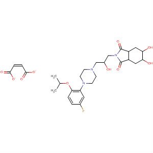 1H-Isoindole-1,3(2H)-dione,2-[3-[4-[5-fluoro-2-(1-methylethoxy)phenyl]-1-piperazinyl]-2-hydroxypropyl]hexahydro-5,6-dihydroxy-, (2Z)-2-butenedioate (1:1)