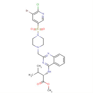 L-Valine,N-[2-[[4-[(5-bromo-6-chloro-3-pyridinyl)sulfonyl]-1-piperazinyl]methyl]-4-quinazolinyl]-, methyl ester