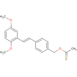 Ethanethioic acid,S-[[4-[(1E)-2-(2,5-dimethoxyphenyl)ethenyl]phenyl]methyl] ester