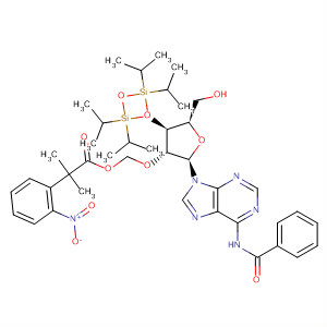 Adenosine,N-benzoyl-2'-O-[[2-methyl-2-(2-nitrophenyl)-1-oxopropoxy]methyl]-3',5'-O-[1,1,3,3-tetrakis(1-methylethyl)-1,3-disiloxanediyl]-