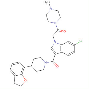 Ethanone,2-[6-chloro-3-[[4-(2,3-dihydro-7-benzofuranyl)-1-piperidinyl]carbonyl]-1H-indol-1-yl]-1-(4-methyl-1-piperazinyl)-