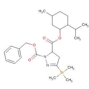 1H-Pyrazole-1,5-dicarboxylic acid, 4,5-dihydro-3-(trimethylsilyl)-,5-[5-methyl-2-(1-methylethyl)cyclohexyl] 1-(phenylmethyl) ester