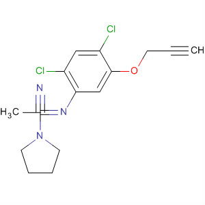 1-Pyrrolidineacetonitrile,a-[[2,4-dichloro-5-(2-propyn-1-yloxy)phenyl]imino]-