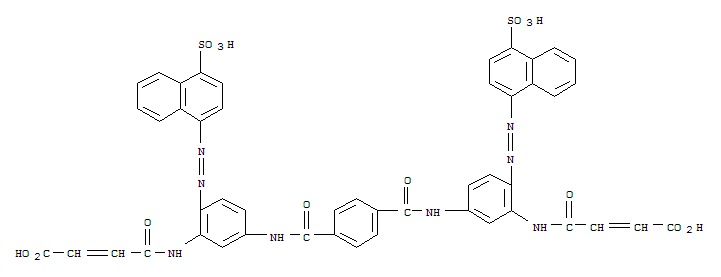 4,4'-(1,4-Phenylenebis(carbonylimino(6-((4-sulpho-1-naphthyl)azo)-3,1-phenylene)imino))bis(4-oxo-2-butenoic) acid