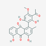 1-(3-acetyl-2,6-dihydroxy-4-methoxyphenyl)-4,5-dihydroxy-2-methylanthracene-9,10-dione