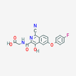 Glycine,  N-[[1-cyano-6-(4-fluorophenoxy)-4-hydroxy-3-isoquinolinyl]carbonyl]-