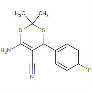 4H-1,3-Dithiin-5-carbonitrile, 6-amino-4-(4-fluorophenyl)-2,2-dimethyl-