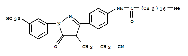 m-[4-(2-cyanoethyl)-4,5-dihydro-5-oxo-3-[4-[(1-oxooctadecyl)amino]phenyl]-1H-pyrazol-1-yl]benzenesulphonic acid