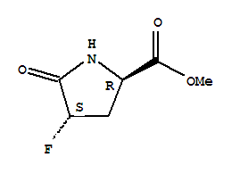 PROLINE,4-FLUORO-5-OXO-,METHYL ESTER,TRANS-