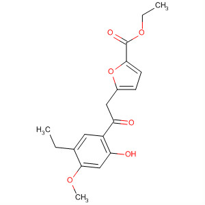 2-Furancarboxylic acid,5-[2-(5-ethyl-2-hydroxy-4-methoxyphenyl)-2-oxoethyl]-, ethyl ester