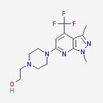 2-[4-[1,3-dimethyl-4-(trifluoromethyl)pyrazolo[3,4-b]pyridin-6-yl]piperazin-1-yl]ethanol