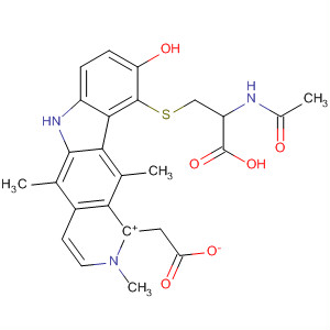 6H-Pyrido[4,3-b]carbazolium,10-[[2-(acetylamino)-2-carboxyethyl]thio]-9-hydroxy-2,5,11-trimethyl-,acetate (salt)