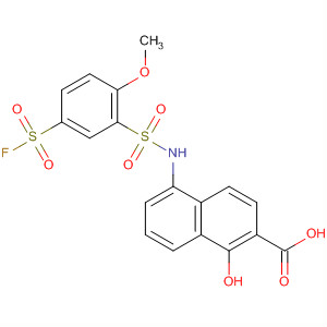 2-Naphthalenecarboxylic acid,5-[[[5-(fluorosulfonyl)-2-methoxyphenyl]sulfonyl]amino]-1-hydroxy-