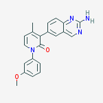 3-(2-aminoquinazolin-6-yl)-1-(3-methoxyphenyl)-4-methylpyridin-2(1H)-one molecular structure