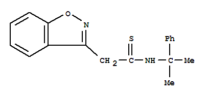 2-(1,2-benzisoxazol-3-yl)-N-(1-methyl-1-phenylethyl)ethanethioamide molecular structure
