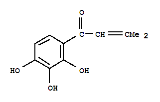 2-Buten-1-one,3-methyl-1-(2,3,4-trihydroxyphenyl)- molecular structure
