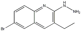 1-(6-bromo-3-ethylquinolin-2-yl)hydrazine molecular structure