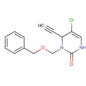 2(1H)-Pyrimidinone,5-chloro-6-ethynyl-3,6-dihydro-1-[(phenylmethoxy)methyl]- molecular structure