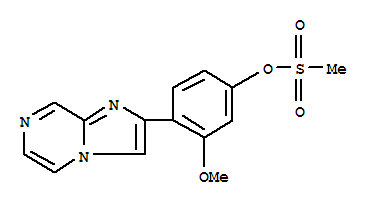 Phenol,4-imidazo[1,2-a]pyrazin-2-yl-3-methoxy-, 1-methanesulfonate molecular structure