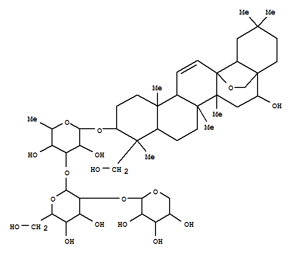 2H,5H-14a,4a-(Epoxymethano)picene,b-D-galactopyranoside deriv. molecular structure