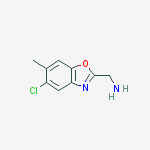 1-(5-CHLORO-6-METHYL-1,3-BENZOXAZOL-2-YL)METHANAMINE 95% molecular structure