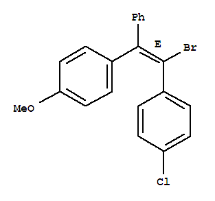 1-Bromo-1-(p-chlorophenyl)-2-(p-methoxyphenyl)-2-phenylethylene molecular structure
