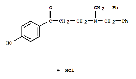 3-(dibenzylamino)-1-(4-hydroxyphenyl)propan-1-one hydrochloride molecular structure