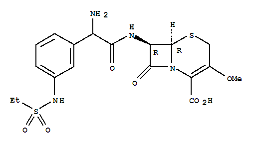 5-Thia-1-azabicyclo[4.2.0]oct-2-ene-2-carboxylicacid, 7-[[amino[3-[(ethylsulfonyl)amino]phenyl]acetyl]amino]-3-methoxy-8-oxo-,[6R-(6a,7b)]-