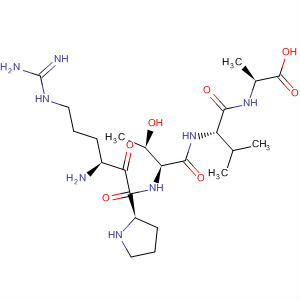 L-Alanine, N-[N-[N-(1-L-arginyl-L-prolyl)-L-threonyl]-L-valyl]- molecular structure
