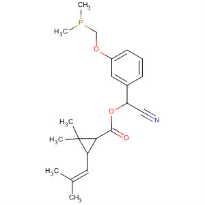 Cyclopropanecarboxylic acid, 2,2-dimethyl-3-(2-methyl-1-propenyl)-,cyano[3-[(dimethylphosphinyl)methoxy]phenyl]methyl ester molecular structure