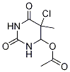 6-acetoxy-5-chloro-5,6-dihydrothymine molecular structure
