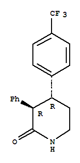 (3S,4S)-3-phenyl-4-[4-(trifluoromethyl)phenyl]piperidin-2-one molecular structure