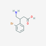 4-Amino-3-(2-bromophenyl)butanoic acid molecular structure