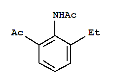 N-(2-acetyl-6-ethylphenyl)acetamide molecular structure