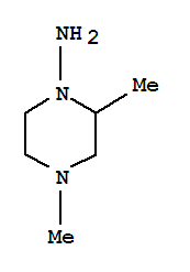 1-Piperazinamine,2,4-dimethyl- molecular structure