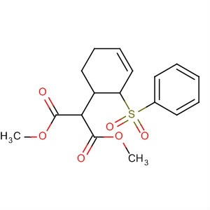 Propanedioic acid, [2-(phenylsulfonyl)-3-cyclohexen-1-yl]-, dimethylester, trans- molecular structure