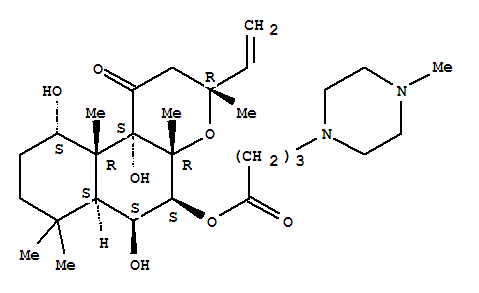 (3R,4aS,5R,6R,6aR,10R,10aS,10bR)-3-ethenyl-6,10,10b-trihydroxy-3,4a,7,7,10a-pentamethyl-1-oxododecahydro-1H-benzo[f]chromen-5-yl 4-(4-methylpiperazin-1-yl)butanoate