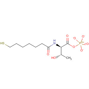 D-Threonine, N-(7-mercapto-1-oxoheptyl)-, dihydrogen phosphate(ester) molecular structure