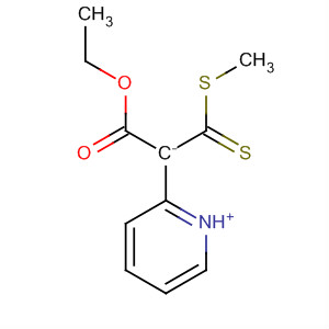 Pyridinium, 1-(ethoxycarbonyl)-2-(methylthio)-2-thioxoethylide molecular structure