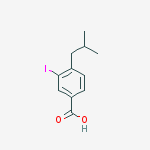 3-iodo-4-(2-methylpropyl)benzoic acid molecular structure