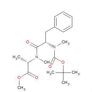 L-Alanine,N-[N-[(1,1-dimethylethoxy)carbonyl]-N-methyl-L-phenylalanyl]-N-methyl-,methyl ester molecular structure
