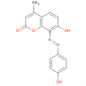 2H-1-Benzopyran-2-one, 7-hydroxy-8-[(4-hydroxyphenyl)azo]-4-methyl- molecular structure