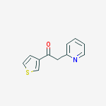 2-PYRIDIN-2-YL-1-THIOPHEN-3-YL-ETHANONE molecular structure