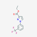 1H-Pyrazole-3-carboxylic acid, 1-[3-(trifluoromethyl)phenyl]-, ethyl ester molecular structure